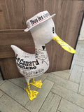 Canard enchaîné en papier mâché XXL- Espoir - Aude Goalec et Nicole Jacobs - Sculpture en papier mâché