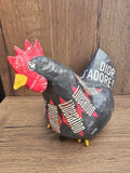 Poule en papier mâché - Libération - Aude Goalec et Nicole Jacobs - Sculpture en papier mâché