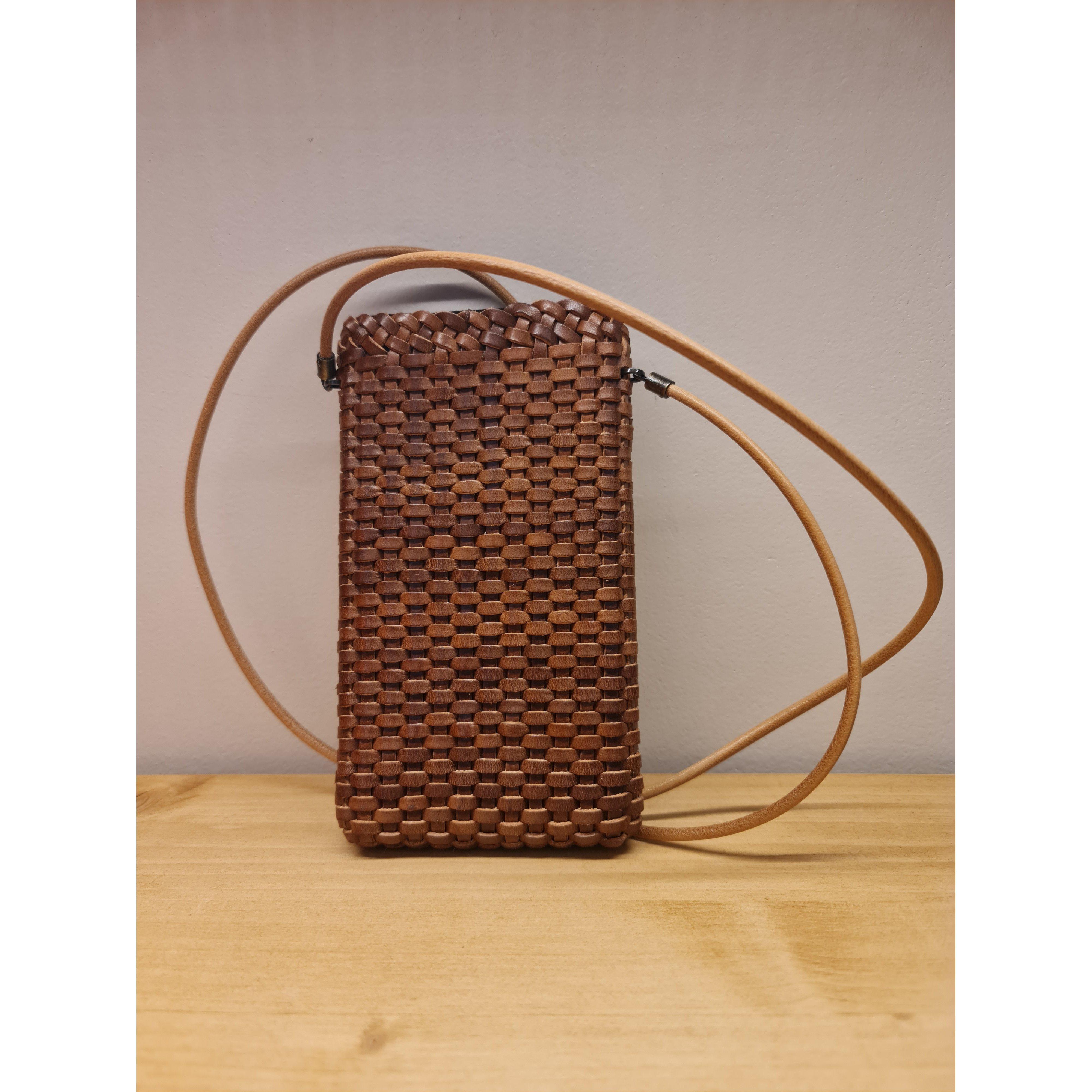 Sacoche bandoulière cuir pour téléphone portable - pochette